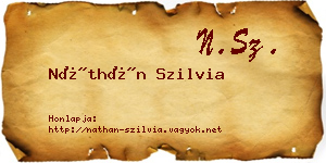 Náthán Szilvia névjegykártya